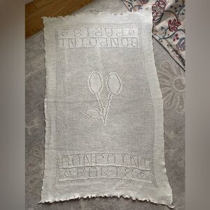 Like New Bonpoint Cream Knit Blanket Wool & Cotton